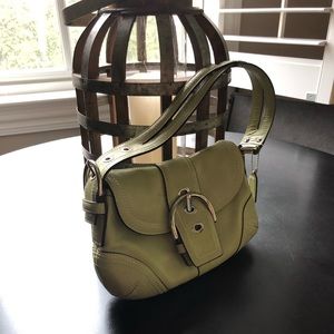 Lime green Coach purse